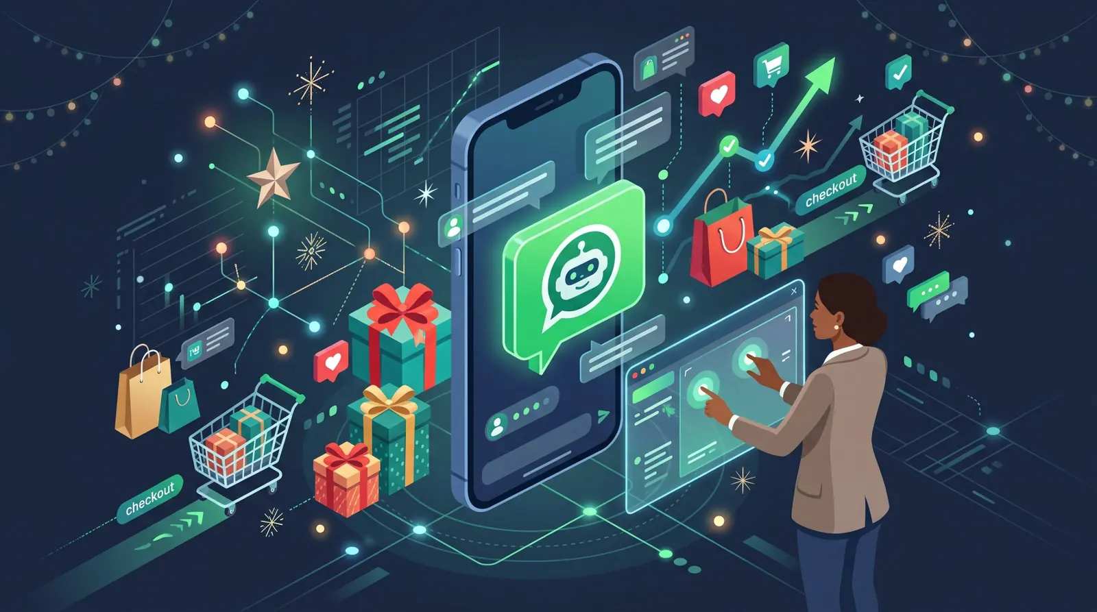 Illustration for How Chat Commerce is Shaping Holiday Sales Success